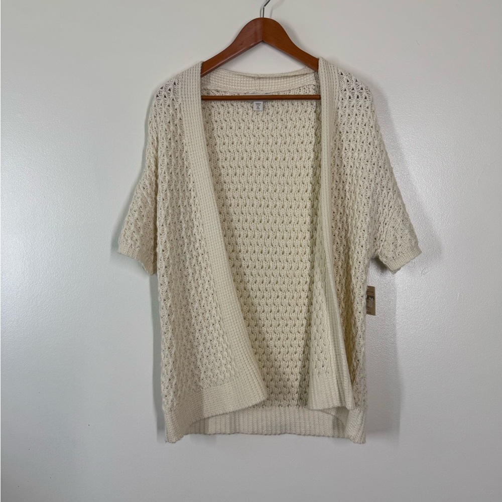 Coldwater Creek Cream Open-Knit Cardigan Sweater *NWT*